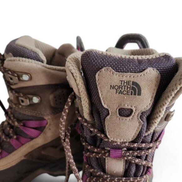 The North Face Hydroseal Mid Waterproof Brown Leather Hiking Boot Womens 6.5 - Picture 3 of 10